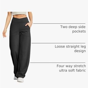 G4Free Women's Black Wide-Leg Pants